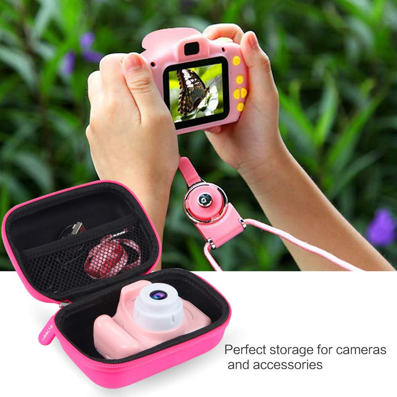 Leayjeen Camera Case Compatible with Seckton,GKTZ,VATENIC,OZMI,PROGRACE,Nine Cube,Rindol,LC-dolida,Desuccus and More Digital Kid Camera Toy Gift - 2-10 Year-Old Girl and boy Birthday Gift(Case Only) Pink