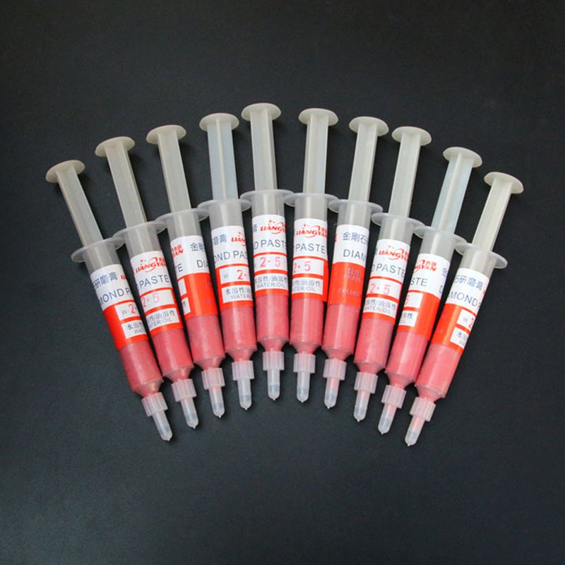 Healifty 12 pieces diamond paste diamond grinding paste diamond polishing lapping paste polishing paste compound syringes