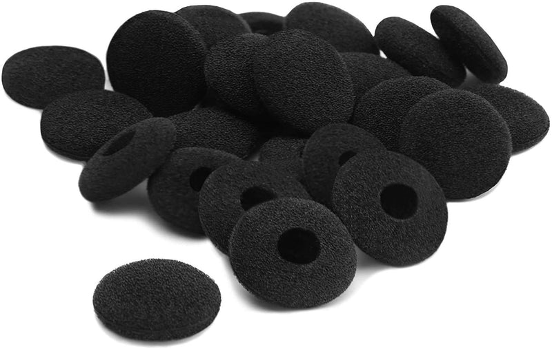 Ear Cushions Ultra Soft Foam Cover Replacement for Most Standard Size Office Telephone Headsets, Headphones, Earphones Earbuds (Black) (Mini) Mini