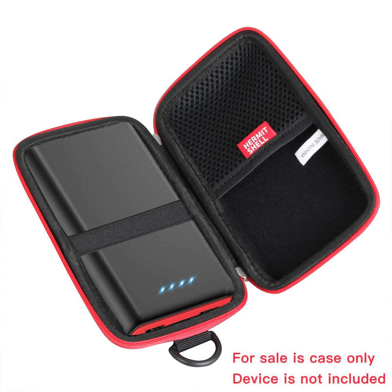 Hermitshell Hard Travel Case for Ekrist/LanLuk Portable Charger Power Bank 25800mAh (Black + Red Zipper) Black + Red Zipper