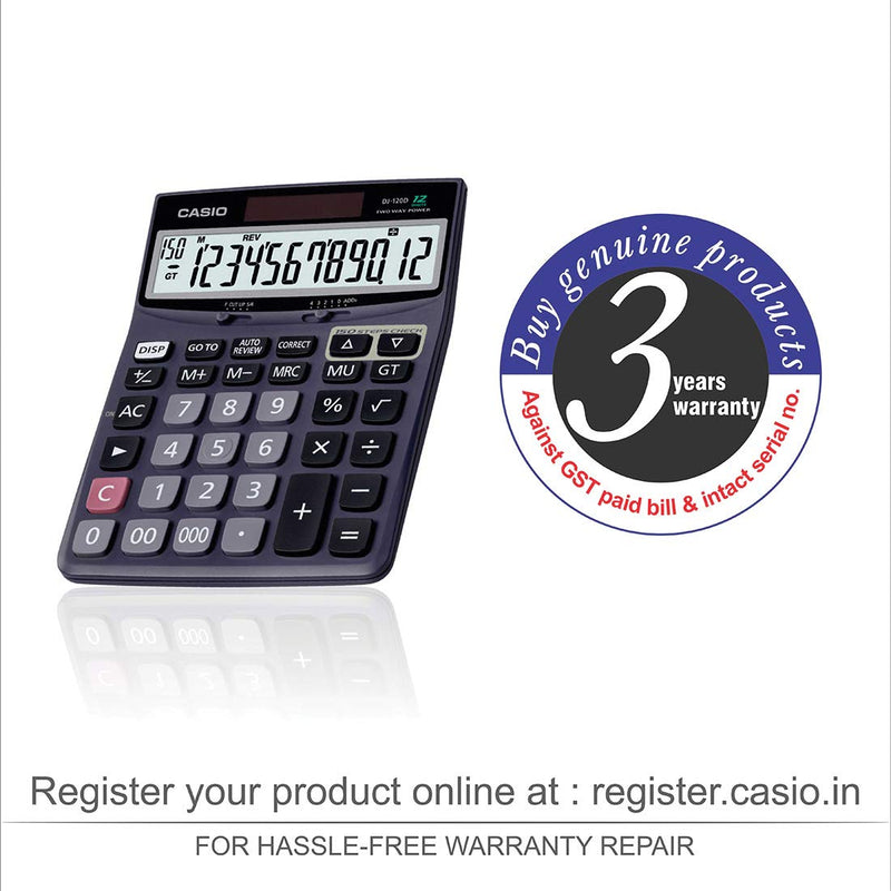 Casio DJ-120D Business Desktop Calculator with Check & Correct