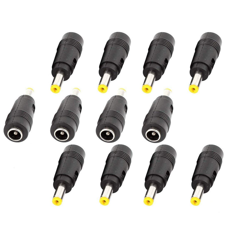 XMHF DC Power Converter Plug, 5.5mm x 1.7mm Male Connector to 5.5mm x 2.1mm Female Jack Adapter 12pcs