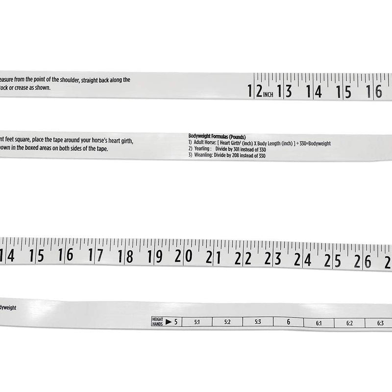 WIN TAPE Measure Horse and Pony Height Weight Tape, Weight in Pounds & Height in Hands (Hands/LBS)