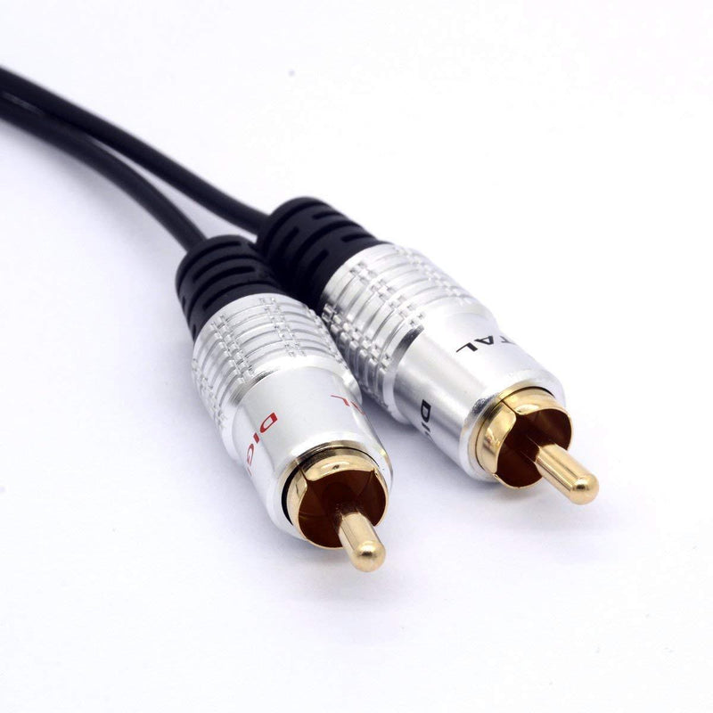 25cm RCA Y Adapter 1 RCA Female to 2 RCA Male Splitter Cable for Audio Amplifier Subwoofer(RCA Female to 2 Male)