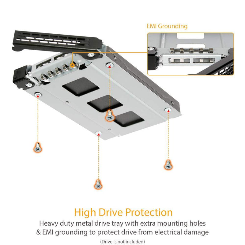 ICY DOCK Universal 12.7mm Ultra Slim CD/DVD-ROM Optical Bay 2nd HDD SSD Laptop to SATA 2.5" SSD/HDD Hot-Swap Hard Drive Caddy Adapter Tray Enclosures - ToughArmor MB411SPO-1B