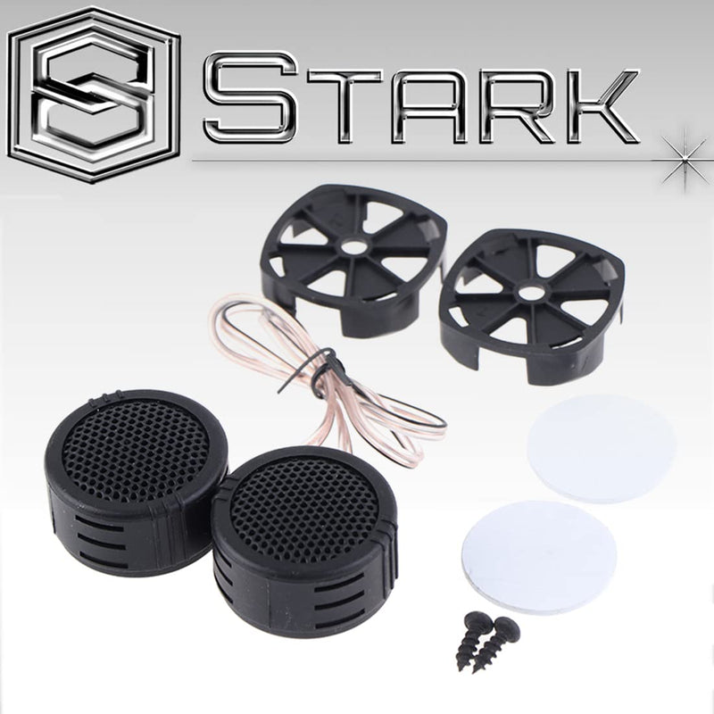 Stark Industries High Performance 500 Watt Max Power Neodymium Silk Dome Tweeters - 2 Pairs Super High Frequency Mini Car Audio