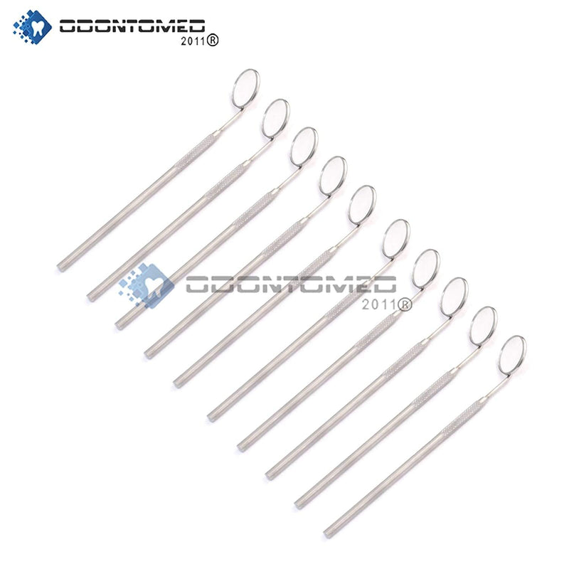 OdontoMed2011® 10 Pieces Dental Mouth Mirror #5 with Handle Stainless Steel