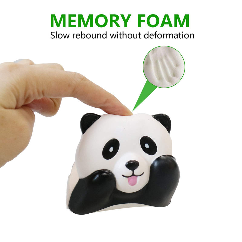 Slow Rebound Ergonomic Wrist Rest Pad, RELIGES Panda Shape Memory Foam Wrist Support Pillow(2Pack) Wrist Pain Relief Mousepad for Office Home Laptop Computer Mac User (Panda)