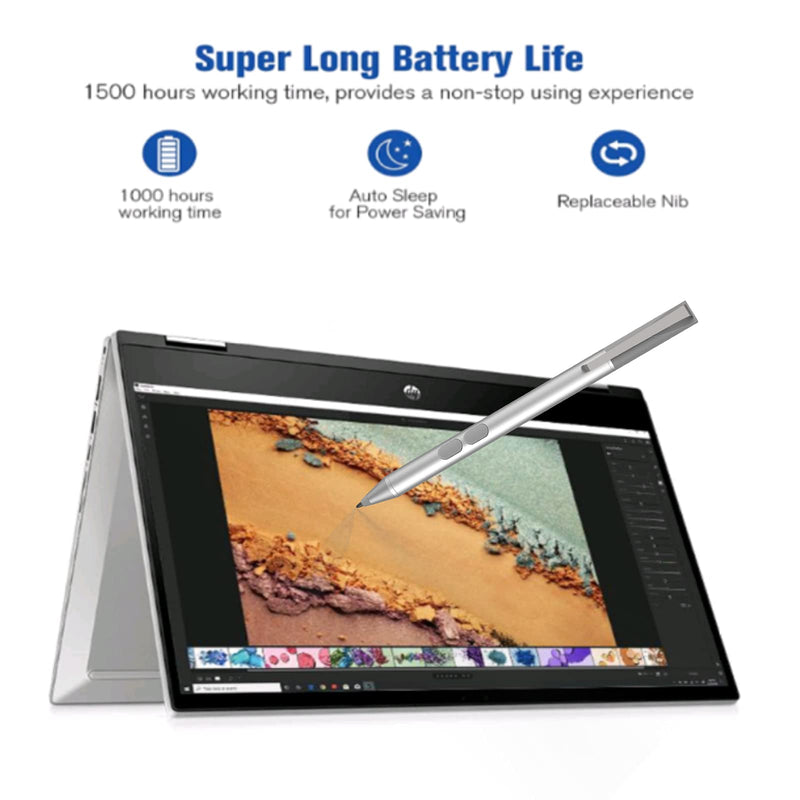 ﻿Stylus Pen for HP Pavilion x360 Touchscreen Laptop Pencil,HP Pavilion x360 11m-ad0 14M-ba0 14-cd0 15-br0;HP Envy x360 15-bp0,x360 15-cn0,X2 12-e0xx,X2 12g0xx;HP Spectre x360 13-ac0xx 15-blxxx Sliver