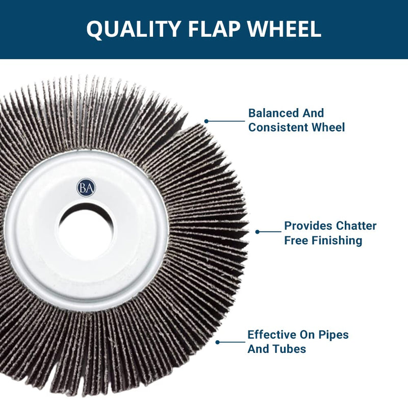 Benchmark Abrasives Center Hole Flap Wheel 6" x 1" x 1" 320 Grit