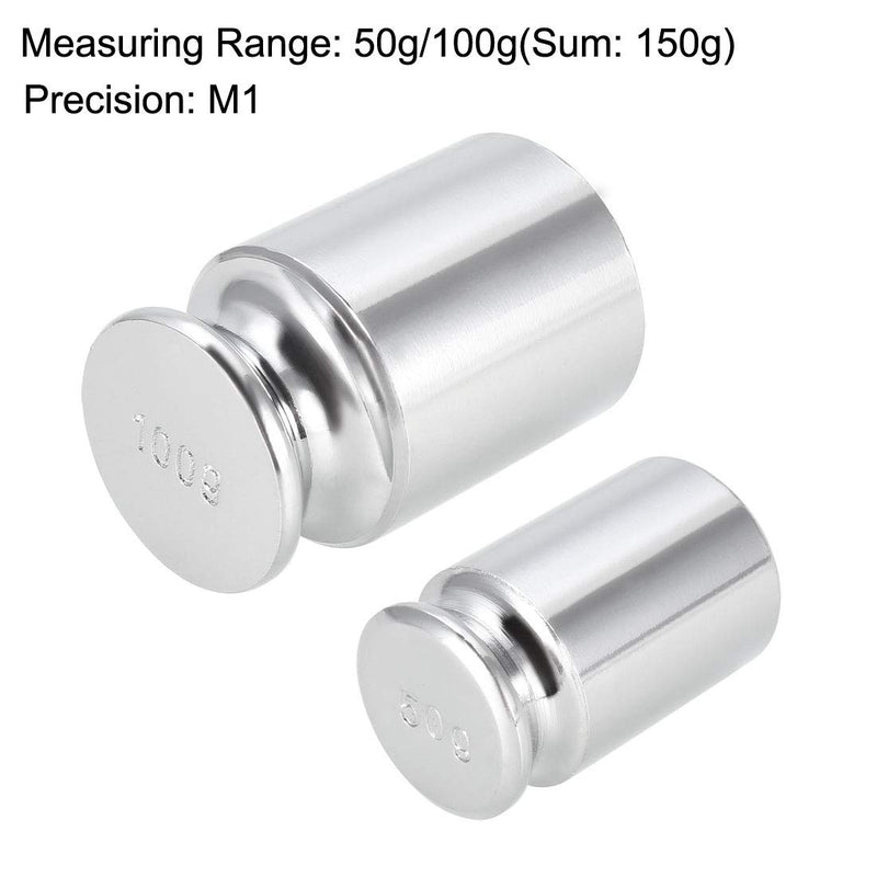 sourcing map gram calibration weight set 50g 100g M1 precision steel chrome-plated for digital scales