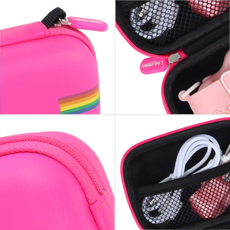 Leayjeen Camera Case Compatible with Seckton,GKTZ,VATENIC,OZMI,PROGRACE,Nine Cube,Rindol,LC-dolida,Desuccus and More Digital Kid Camera Toy Gift - 2-10 Year-Old Girl and boy Birthday Gift(Case Only) Pink