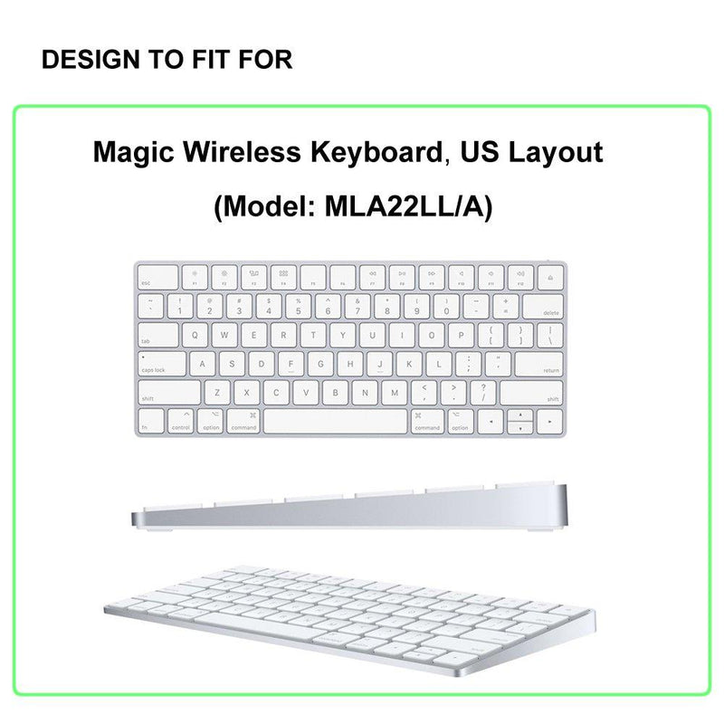 ProElife Ultra Thin Silicone Keyboard Protector Cover Skin for Apple iMac Magic Keyboard & Magic Keyboard 2 (WITHOUT Numeric Keypad, U.S Version, Model: MLA22L/A--A1644) (Transparent) for Magic Keyboard (MLA22LL/A) AClear