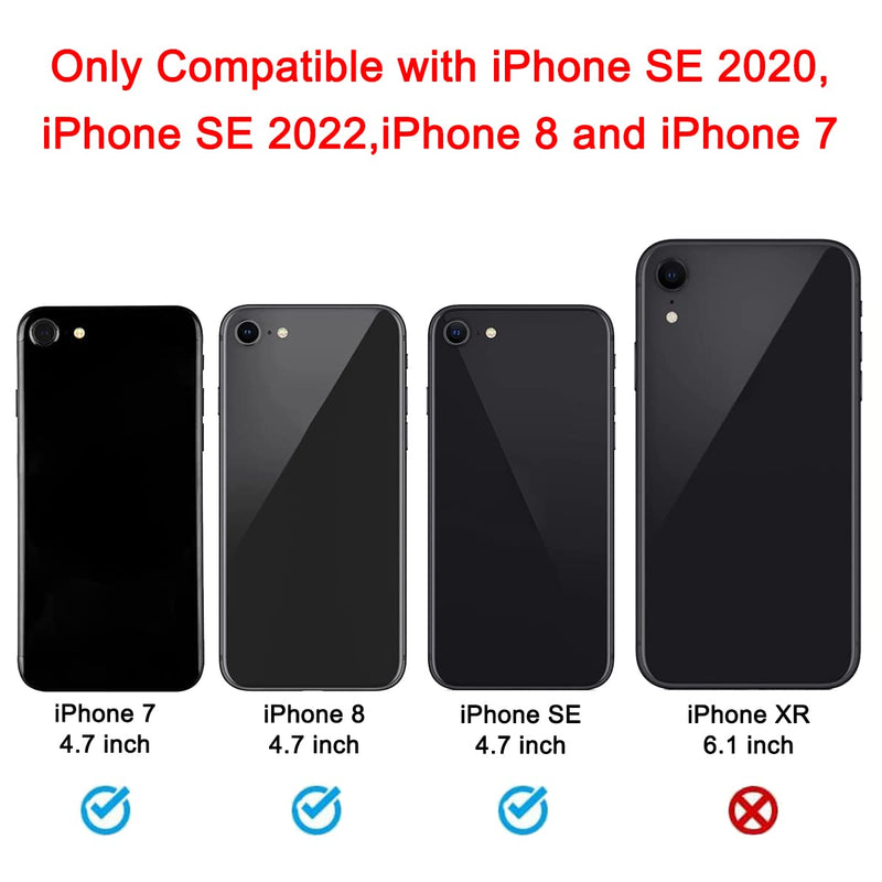 Perzework OEM Back Rear Camera Lens Glass Replacement Suitable for iPhone SE 2020 / SE 2022/8 / 7 with pre-Installed Adhesive and Reparing Toolkit
