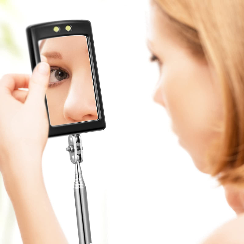 3 Pieces Telescoping Inspection Mirror Observe Mirror Inspection Tool for Check The Condition of The Vehicle (7.9 x 2.5 x 1.2 Inch, Rectangle) 7.9 x 2.5 x 1.2 Inch