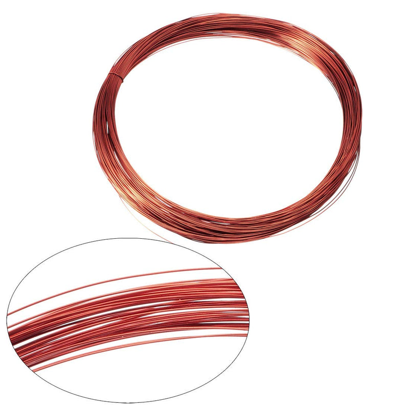 uxcell 0.33mm Dia Magnet Wire Enameled Copper Wire Winding Coil 66ft Length Widely Used for Transformers Inductors