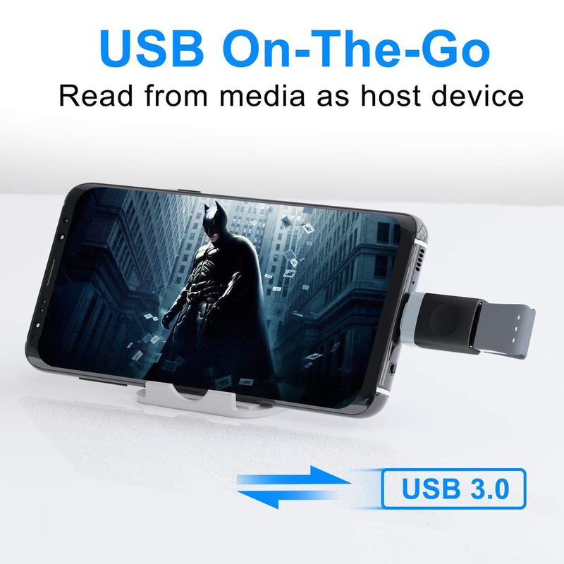 USB C Male to USB 3.0 Female Adapter 3-Pack,Thunderbolt 3 Type A OTG Cable Converter for MacBook Pro,iPad Air 4,S21,21,Chromebook,Microsoft Surface Go,Galaxy Note 10 20 S10 S20 Plus Ultra Z Flip Fold Black