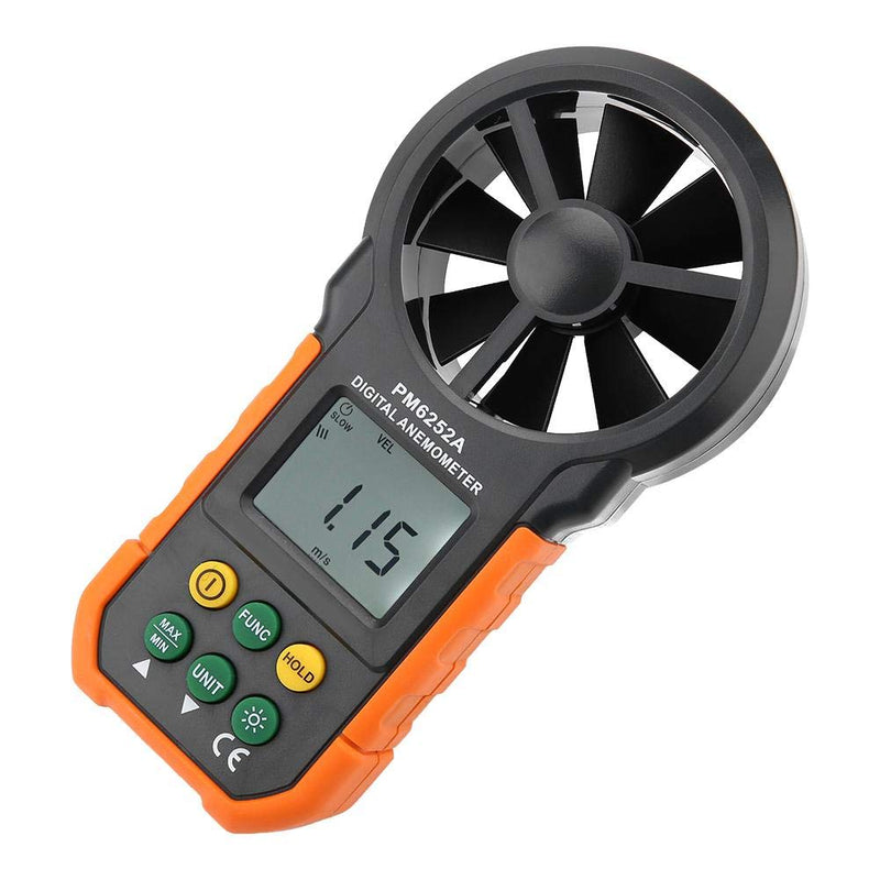 Handheld Digital Anemometer PM6252A Wind Speed Meter Air Flow Meter with LCD Display Backlight for Windsurfing Kite Flying Sailing Surfing Fishing