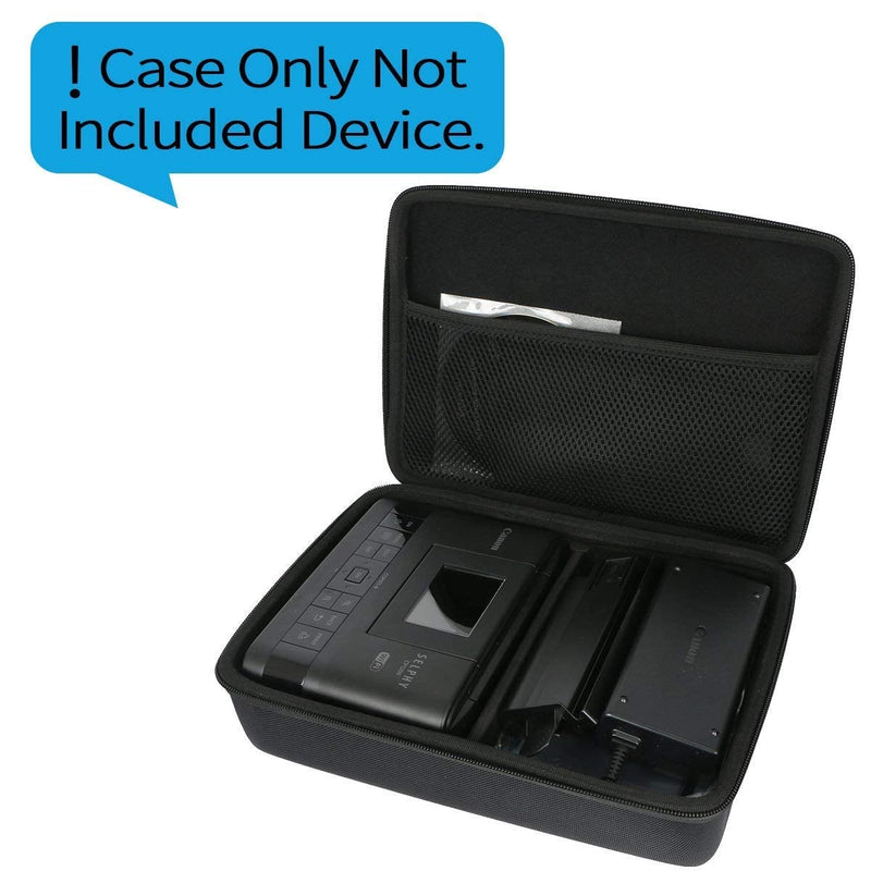 Khanka Hard Travel Case Replacement for Canon Selphy CP1200 / CP1300 Black Wireless Color Photo Printer