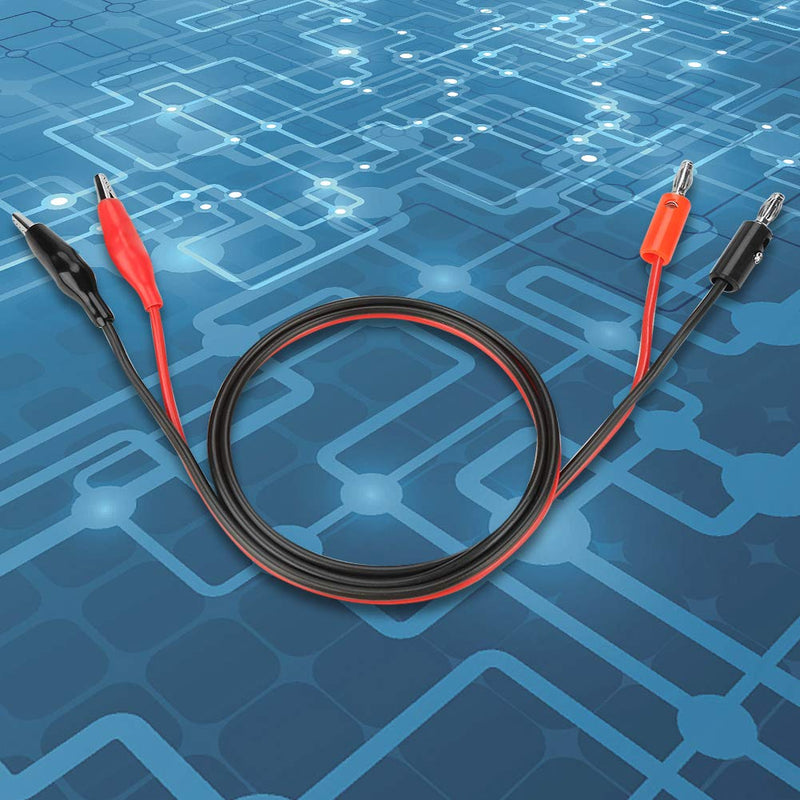 Output Cable Line Multimeter Banana Plug to Crocodile Alligator Clip Test Probe Lead Wire 30V 5A 80cm for Adjustable DC Regulated Power Supply