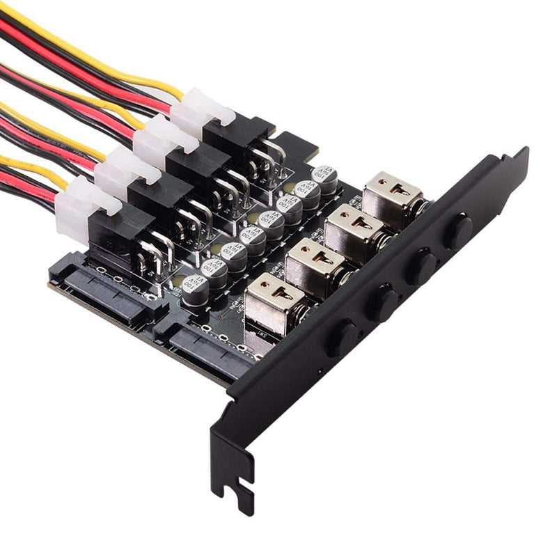 Xiwai 4 Hard Disk Control System Intelligent Control Management System HDD SSD Power Switch with PCI Bracket