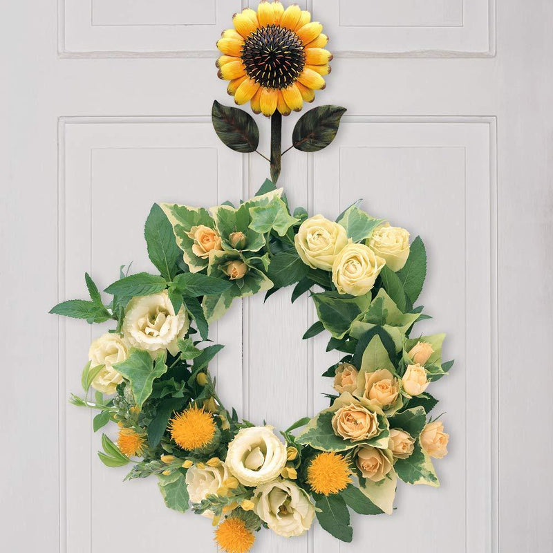 YK DECOR Decorative Metal Sunflower Hook for Hanging Coat Key Hat in Entryway Kitchen Office Garage Gift