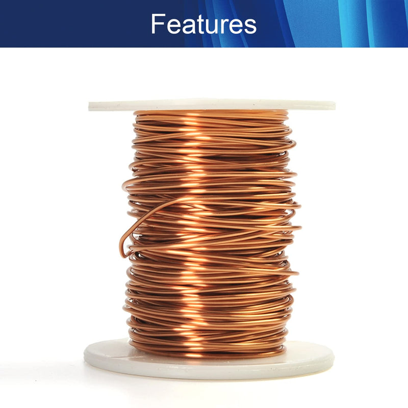 1mm Inner Dia Magnet Wire Enameled Copper Wire Winding Coil 65.6Ft Length QA-1-155 2UEW Model Widely Used for A Variety of Motors,1Pcs, (Bettomshin)