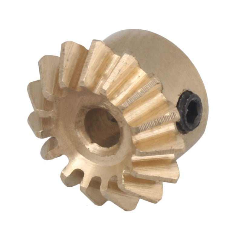 CNBTR 15 Teeth Copper 0.8 Modulus Tapered Bevel Gear Wheel 3mm Bore 10mm Outer Dia