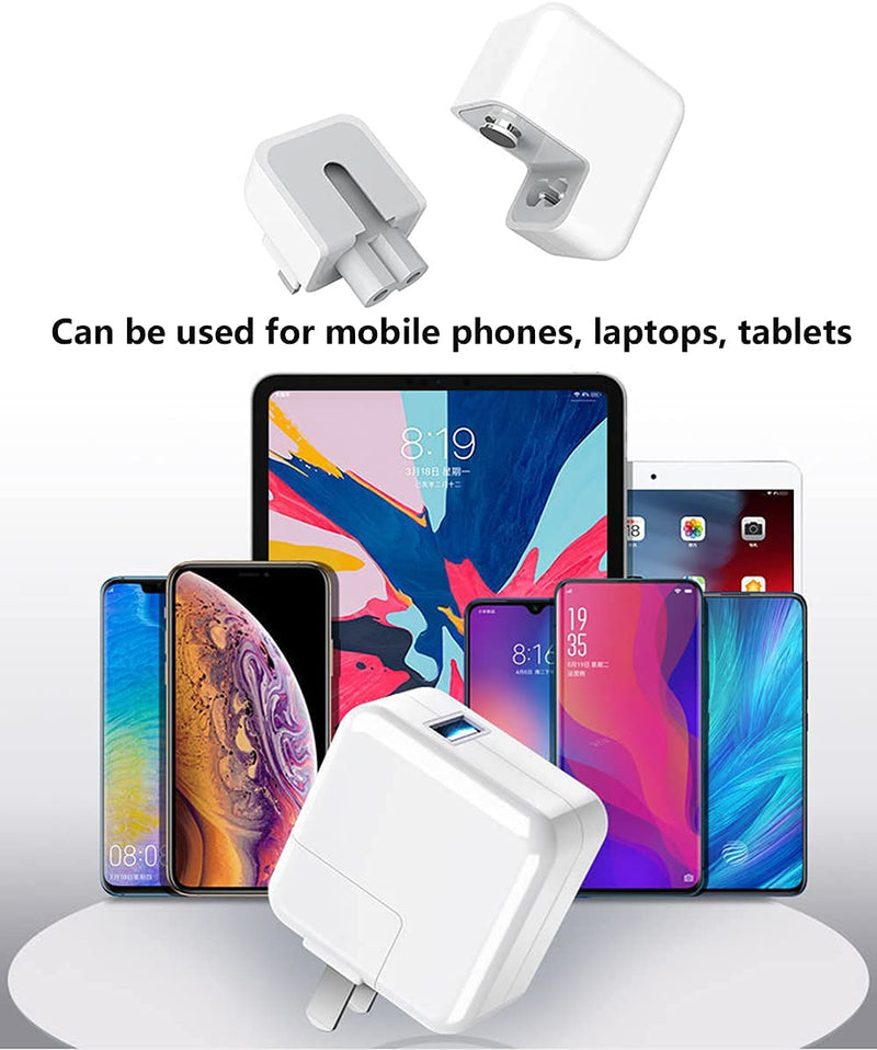 Mac AC Wall Adapter Plug Duckhead US Wall Charger AC Cord US Standard Duck Head for MacBook Mac iBook/iPhone/iPod AC Power Adapter Brick (2 PCs)