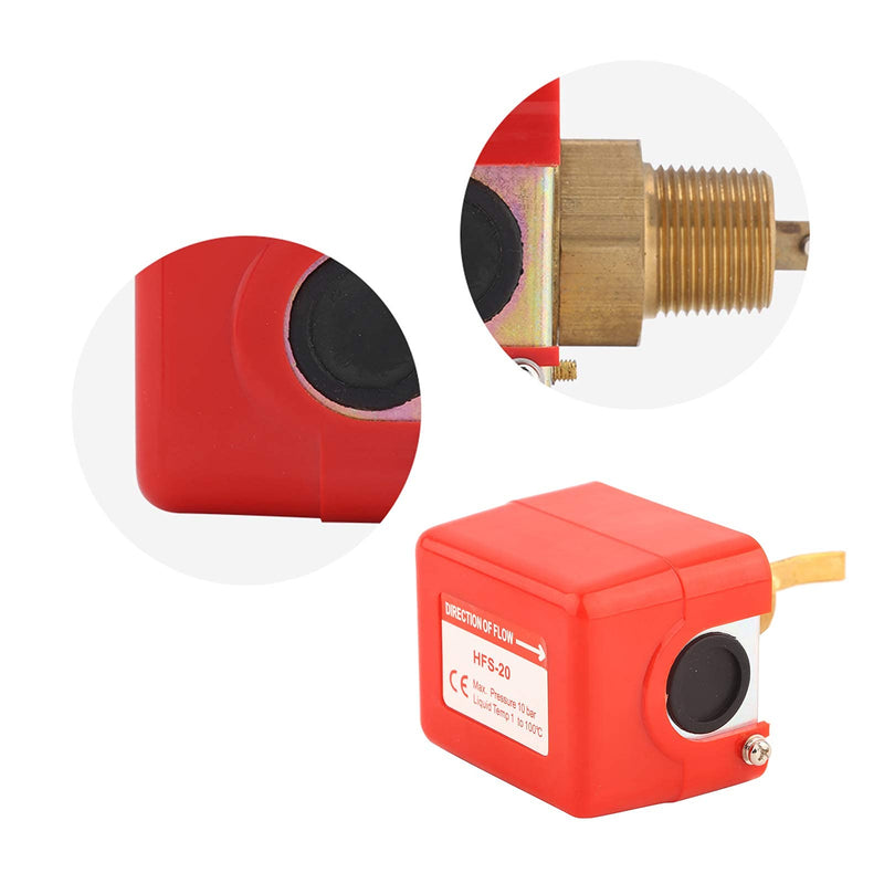 250VAC/DC HFS-20 Liquid Water Oil Sensor Control Automatic Paddle Flow Switch for Flow Switches in Electrolysis Devices