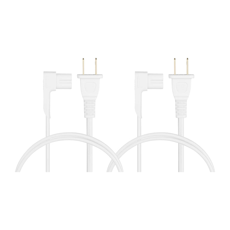 Vebner 3-Foot 2-Pack Power Cord Compatible with Sonos One, Sonos One SL, Sonos Play-1 Speakers - Power Plug Cable (Standard, White) Standard