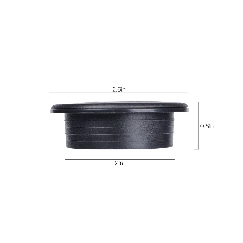 Desk Grommet 2" Black (5 Pack) 5 Pack Black