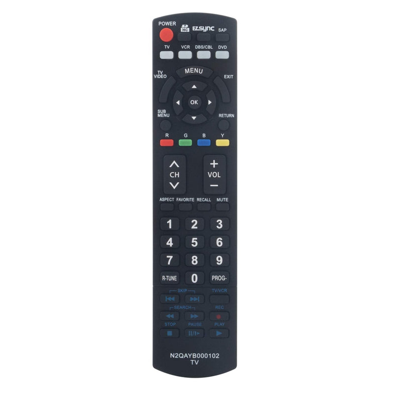 N2QAYB000102 Replace Remote Control fit for Panasonic TC-32LX70 TC-32LX70N TH-42PC77U TH-42PE77U TH-50PC77U TH-50PE700U PT-56LCZ7 TH-58PZ700U sub N2QAYB000221 N2QAYB000100 N2QAYB000103 RTN2QAYB000102
