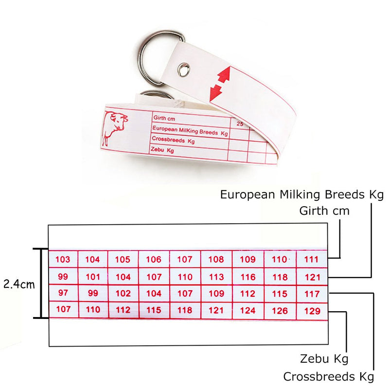 WIN TAPE Professional Cattle Weight (KG) & Height (CM) Tape Measure