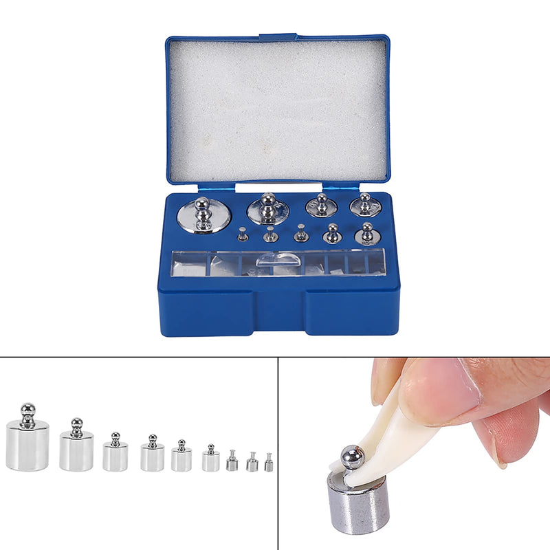 Stainless steel calibration weight set, 17 pieces calibration weights 10 mg - 100 g precision calibration deviation +/- 0.003 g for digital jewelry scales laboratory study weights