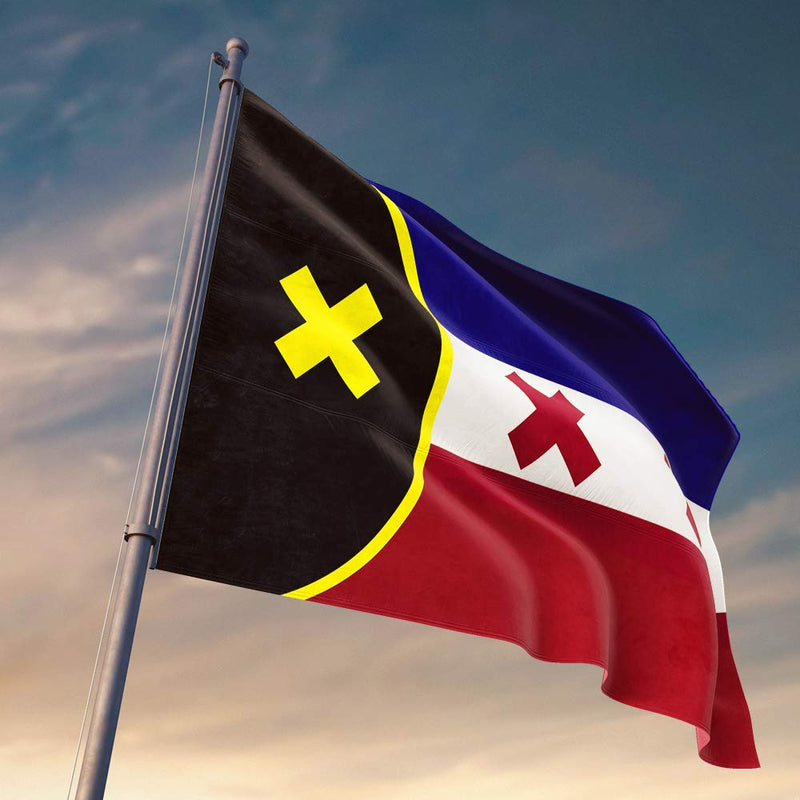 Lmanburg Flag Dream SMP Flag, L'manberg Flag 2x3 FT Double Stitched Polyester L'manburg Flag with 2 Gronment 2x3FT Standard