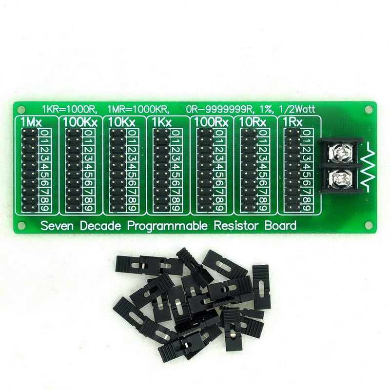 Electronics-Salon 1R - 9999999R Seven Decade Programmable Resistor Board, Step 1R, 1%, 1/2 Watt.
