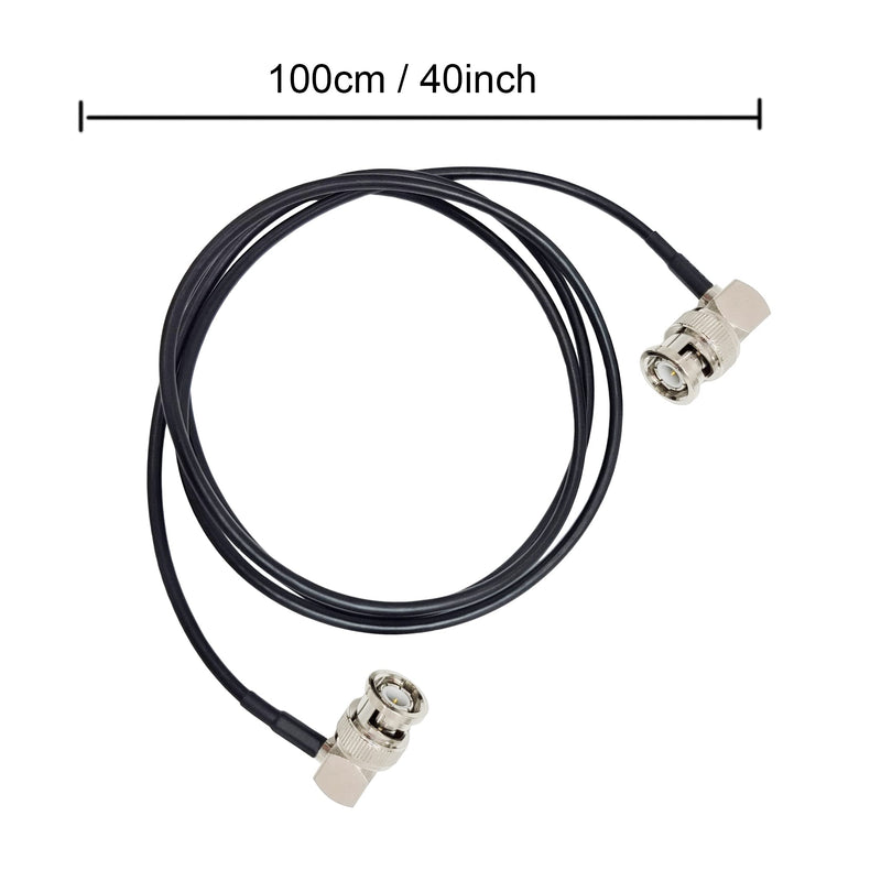 Chikoni 3G HD SDI BNC to BNC Cable for Sony FS5/FS7/FX6, Atomos Ninja Shogun Blackmagic Monitor Male to Male Right Angle to Right Angle,100cm/40inch