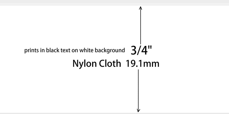 SIKOT Compatible Label Tape Replacememt for M21-750-499 Cartridge with Ribbon 3/4 inches Nylon Labels Tape,Black on White Nylon Cloth Film Compatible with Portable Label Printer-16' Length 0.75" Width ¾"