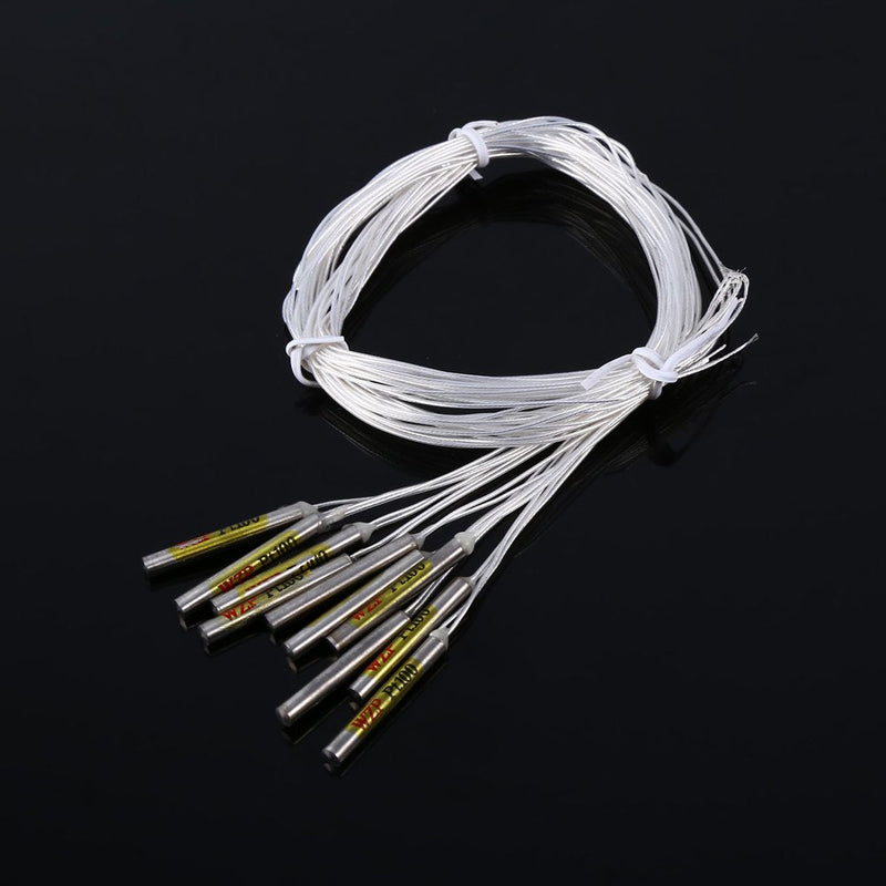 10Pcs PT100 Platinum Resister Temperature Sensor Waterproof Probe﹣20℃ to 250℃