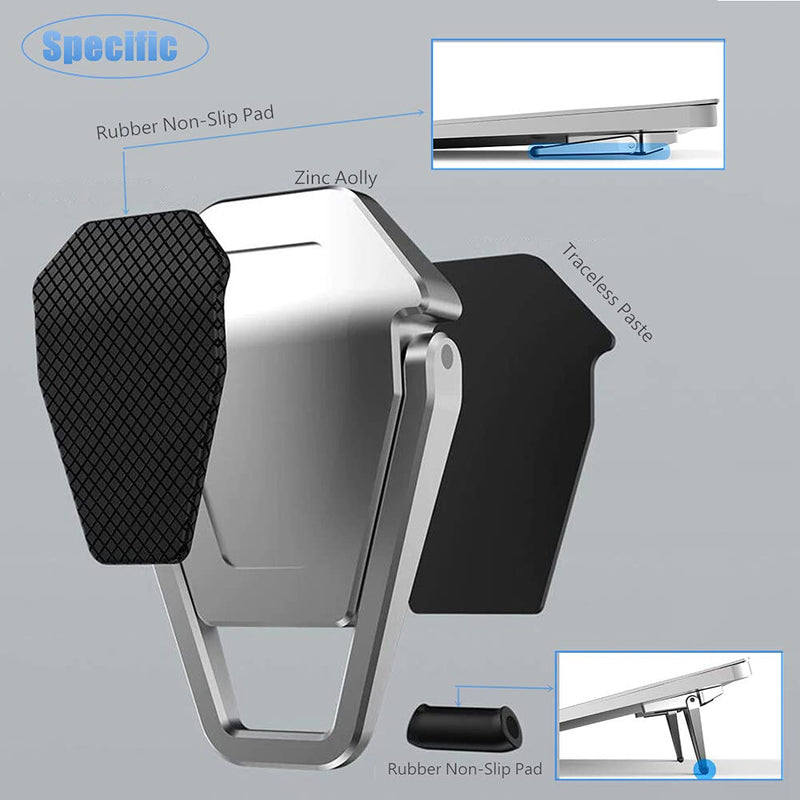 Mini Invisible Laptop Stand Pad-2Pack(4Pcs) SUNTAIHO Aluminum Cooling Computer Keyboard Mount Kickstand,Ergonomic Lightweight Laptop Desk Stand for MacBook Pro/Air, Lenovo,12-17 Inches Tablet&Laptop 2pack（4pcs）