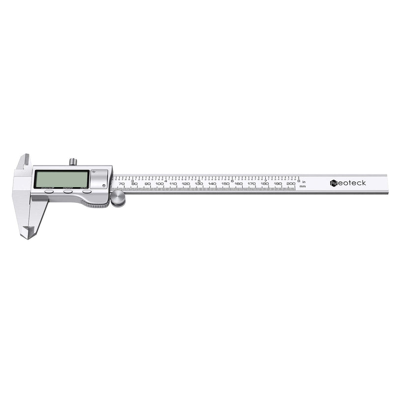 Neoteck 8 inch Digital Caliper, Stainless Electronic Calipers Measuring Tool, Fractions/inch/Millimeter Conversion - [Upgrade]