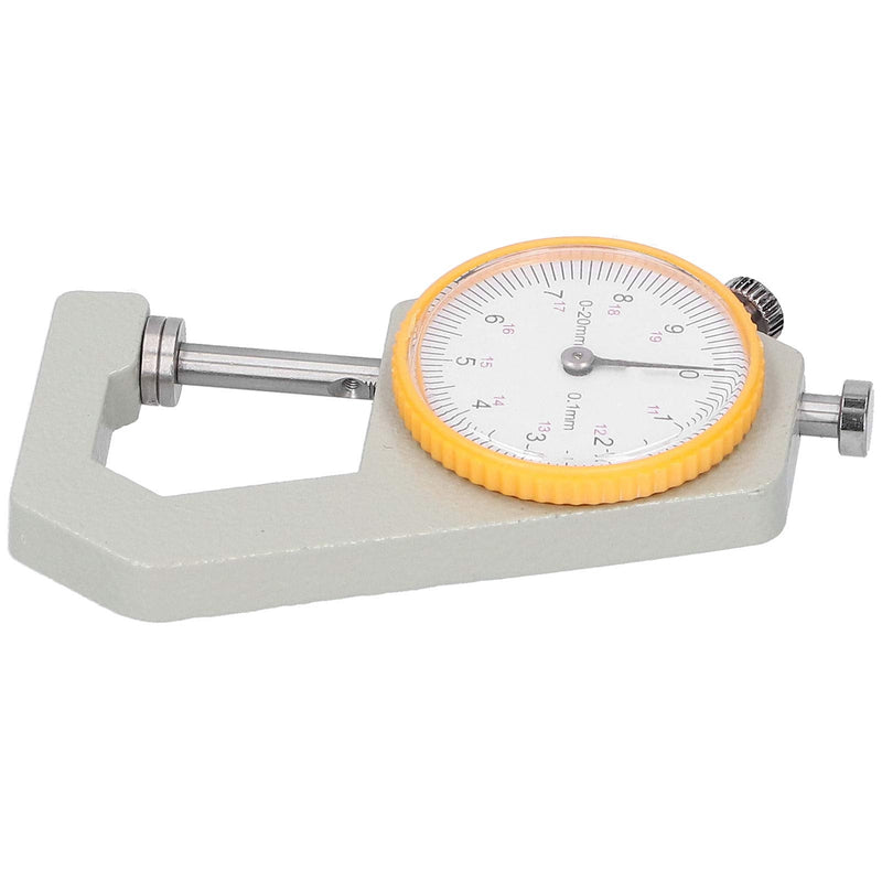 Thickness Gauge, Range Measuring Tool Leather Measuring Tool Thickness Meter, Dial Flat Head for Measuring Jewelry,Leather Leather DIY Measuring(0-20mm thickness gauge) 0-20mm thickness gauge