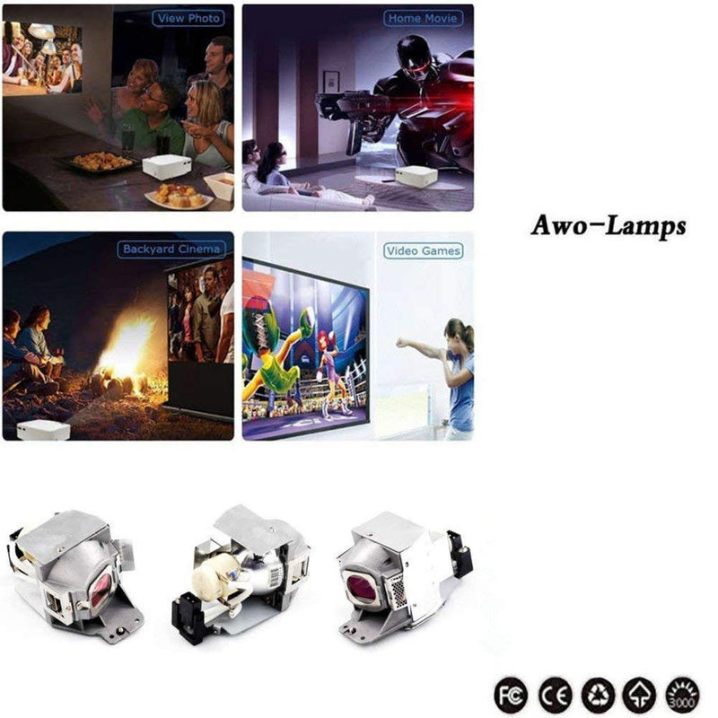 AWO 5J.J7L05.001 / 5J.JCL05.001 / 5J.J9H05.001 / 5J.J6E05.001 Replacement Lamp Bulb with Housing Fit for BenQ W1070,W1080ST,W1080ST+,W1250,HT1075,HT1085ST,W1070+,i700,MX662,MX720,TH682ST