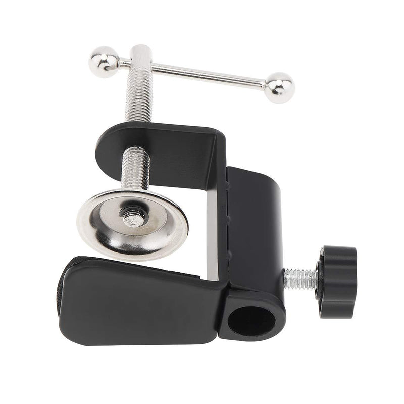 RTNLIT Universal C Shape Table Mount Clamp for Microphone Suspension Boom Scissor Arm Stand Holder with Adjustable Positioning Screw, Fits up to 1.77"/4.5cm Desktop Thickness-Black Black