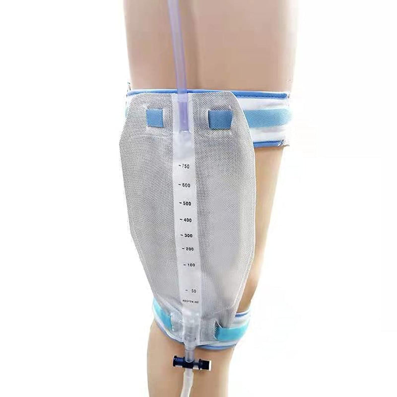 Fix Leg Bag Strap -Extra Padded Urine Drainage Catheter Leg Bag Support Strap with Soft Elastic Fabric and Comfortable Silicone Grips （2 Pack）