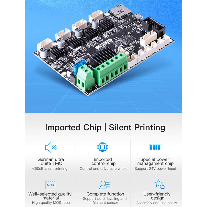 Creality Official New Upgrade Silent Motherboard Ender 3 Pro Mainboard V4.2.7 with TMC2225 Driver Marlin 2.0.1 for Ender 3 V2 Ender 5 3D Printer (with Ender 3Pro firmware)