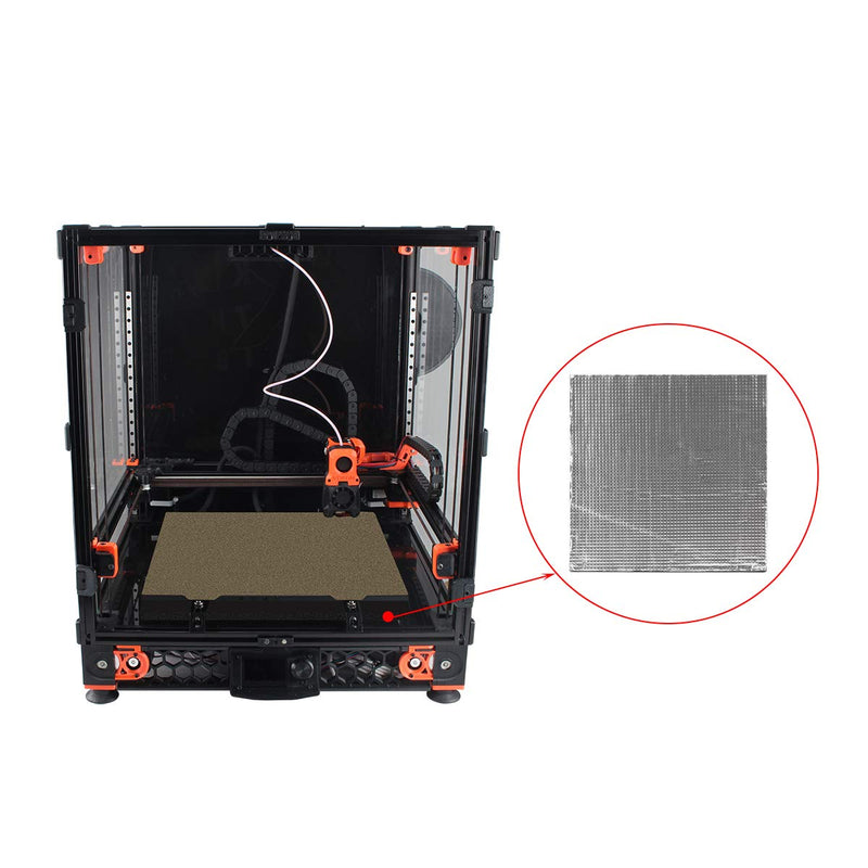 FYSETC Printer 3D Accessories 13.7x13.7 inch/350mm Heated Bed Insulation Lightweight Foam Foil Self-Adhesive Insulation Mat Sticker Hotbed Thermal Pad for Ender 5 Plus/ X5S/ Voro