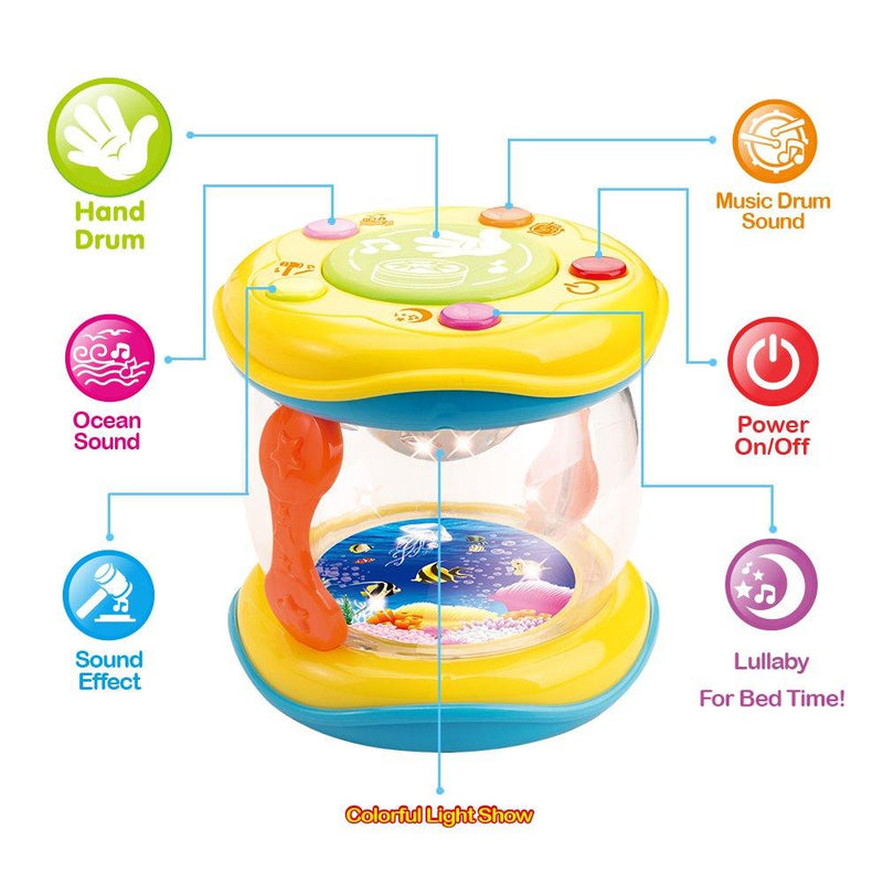 WEofferwhatYOUwant Set of 3 Trumpet, Drum and Harp Music Toys with Batteries | Musical Instruments for Baby Learning and Entertainments Set 3 Music Instruments