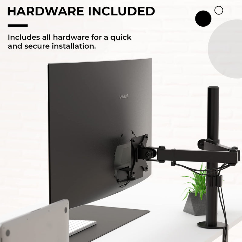 HumanCentric VESA Mount Adapter for Samsung Curved Monitors U32R590, U32R590C, U32R592, and U32R591, VESA Adapter Bracket Mounts Monitor to VESA Stand, Arm or Desk Mount with 75x75 or 100x100 mm